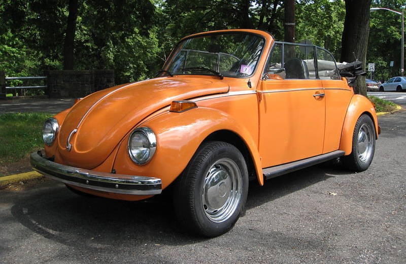 Amber Orange 1973 Volkswagen Beetle 