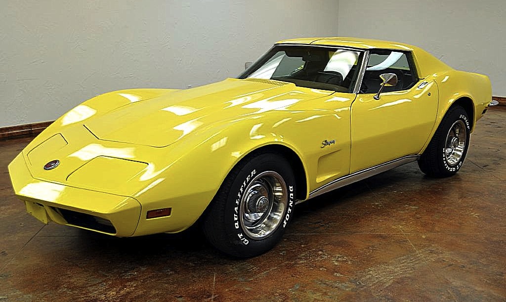 Yellow 1973 GM Chevrolet Corvette 