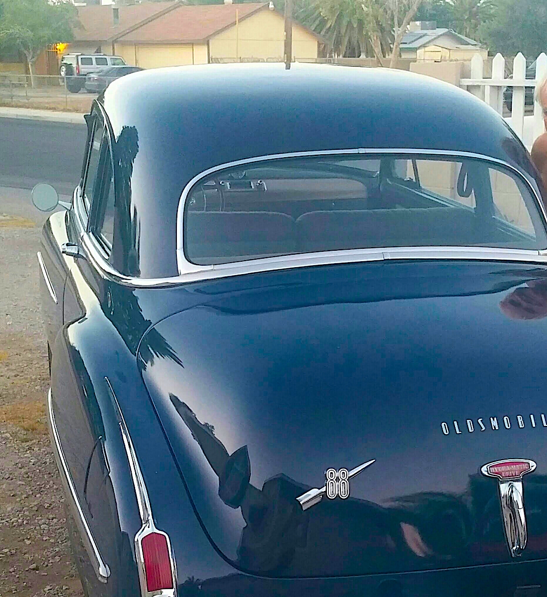 Serge Blue 1950 Oldsmobile 