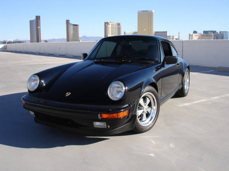 Black 1989 Porsche  